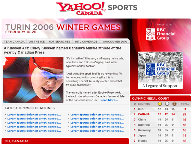 Yahoo! Canada – Olympics